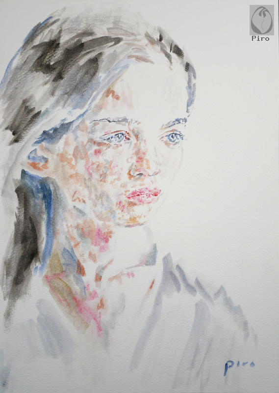 oil on paper - olio su carta di Piro